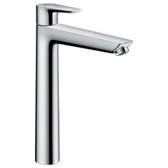 Кран для раковини із високим виливом HANSGROHE TALIS E хром латунь з донним клапаном 71716000