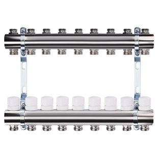 Колектор для системи опалення ECO TECHNOLOGY 9 контурів 1"/3/4" 001B 000014679