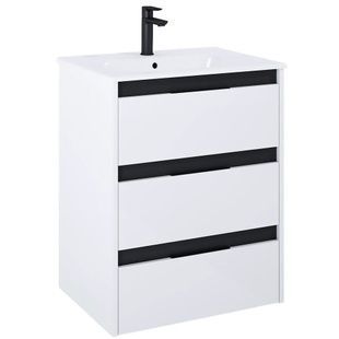 Тумба із умивальником ROCA Alpine 60x76x46см підвісна біла A852015606