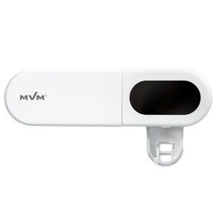 Органайзер для зубних щіток та пасти зі стерилізатором MVM USB-порт округлий пластиковий білий BP-36 WHITE