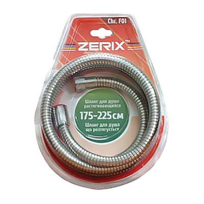 Шланг для душу ZERIX Chr.F01 2250мм металевий хром ZX0111