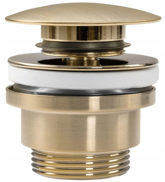 Донный клапан нажимной для раковины REA KLIK-KLAK мм без перелива латунь 1 1/4" матовый золотой REA-A8585
