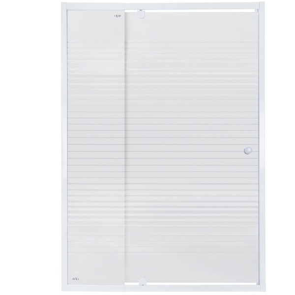 Двері скляні для душової ніші універсальні розпашні двосекційні Q-TAP Pisces 185x140см матове скло 5мм профіль білий PISWHI201314CP5