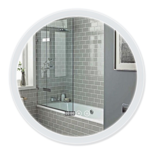 Зеркало круглое для ванны Q-TAP Mideya 59x59см c подсветкой сенсорное включение антизапотевание QT2078F807W