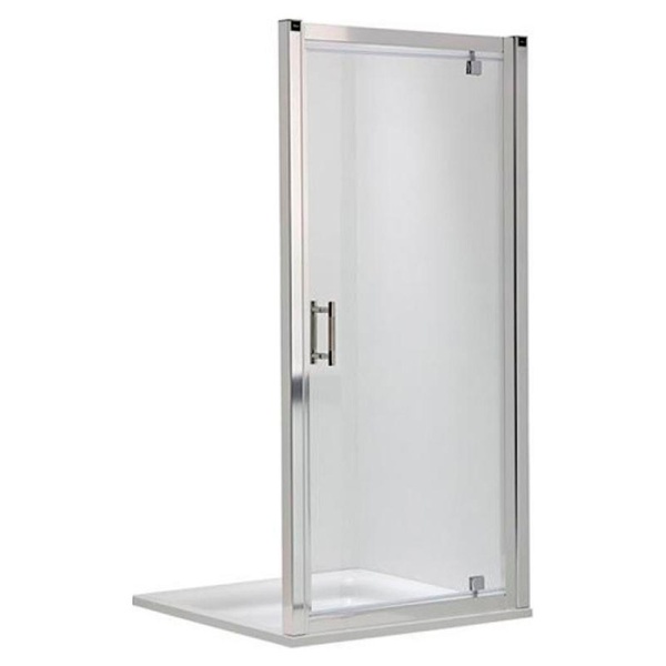 Двері скляні для душової ніші розпашні KOLO GEO 6 80x190см прозоре скло 6мм профіль хром GDRP80222003
