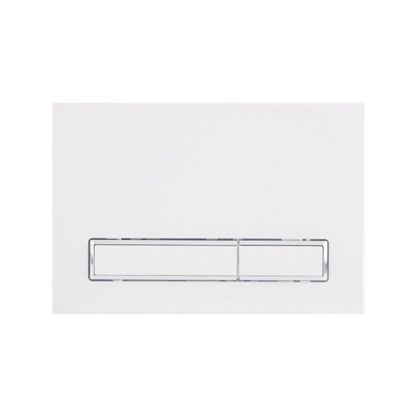 Кнопка зливу для інсталяції Q-TAP Nest пластикова подвійна глянцева біла QT0111M08V1384W