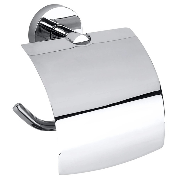 Держатель для туалетной бумаги с крышкой BEMETA OMEGA округлый металлический хром 104112012