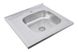 Мийка для кухні із нержавіючої сталі квадратна накладна PLATINUM 6060 R САТИН 600x600x160мм матова 0.7мм із сифоном PLS-A406 3 з 4
