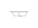 Мийка для кухні гранітна прямокутна PLATINUM 5852 VESTA 580x520x210мм без сифону біла PLS-A25118 4 з 5