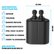 Картридж для фільтра плаский DROP FILTER-PURE-FLOW/SLIM-MAX-B 12 рівнів з Вітаміном С та нормалізацією pH чорний 9 з 11