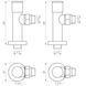 Кран кульовий побутовий SOLOMON LUX WHITE 7777 кутовий 1/2" зв-зв 000020285 2 з 5