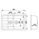 Кухонная мойка керамогранитная прямоугольная LIDZ BLA-03 500мм x 780мм черный на полторы чаши без сифона LIDZBLA03780495200 2 из 4