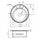 Кухонна мийка металева кругла LIDZ 490мм x 490мм матова 0.6мм із сифоном LIDZ490A06SAT 2 з 2