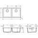 Мойка для кухни гранитная прямоугольная HANSGROHE S51 820x450x205мм без сифона на две чаши черная 43434170 2 из 6