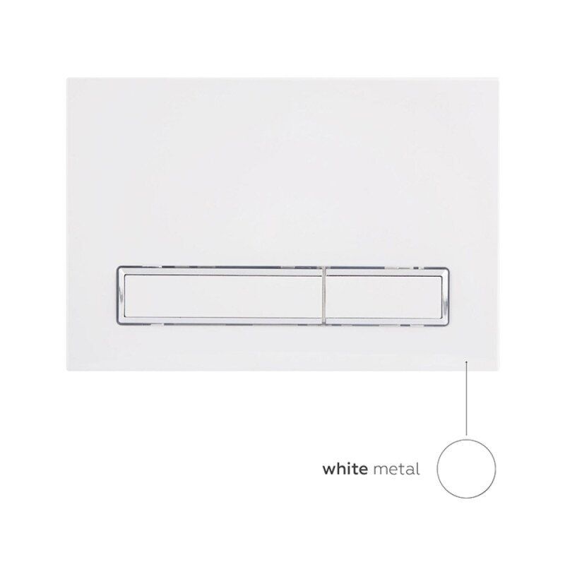 Кнопка зливу для інсталяції Q-TAP Nest пластикова подвійна глянцева біла QT0111M08V1384W