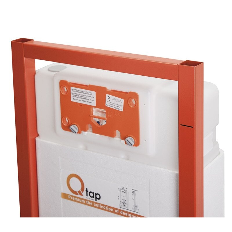 Система інсталяції для унітазу Q-TAP Nest з кнопкою білою глянец QT0133M425V1164GW