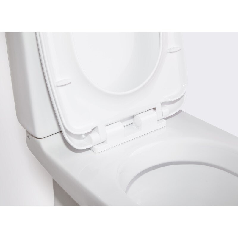 Унитаз-компакт напольный белый Q-TAP Ibis сиденье микролифт выпуск в стену QT0222015PW