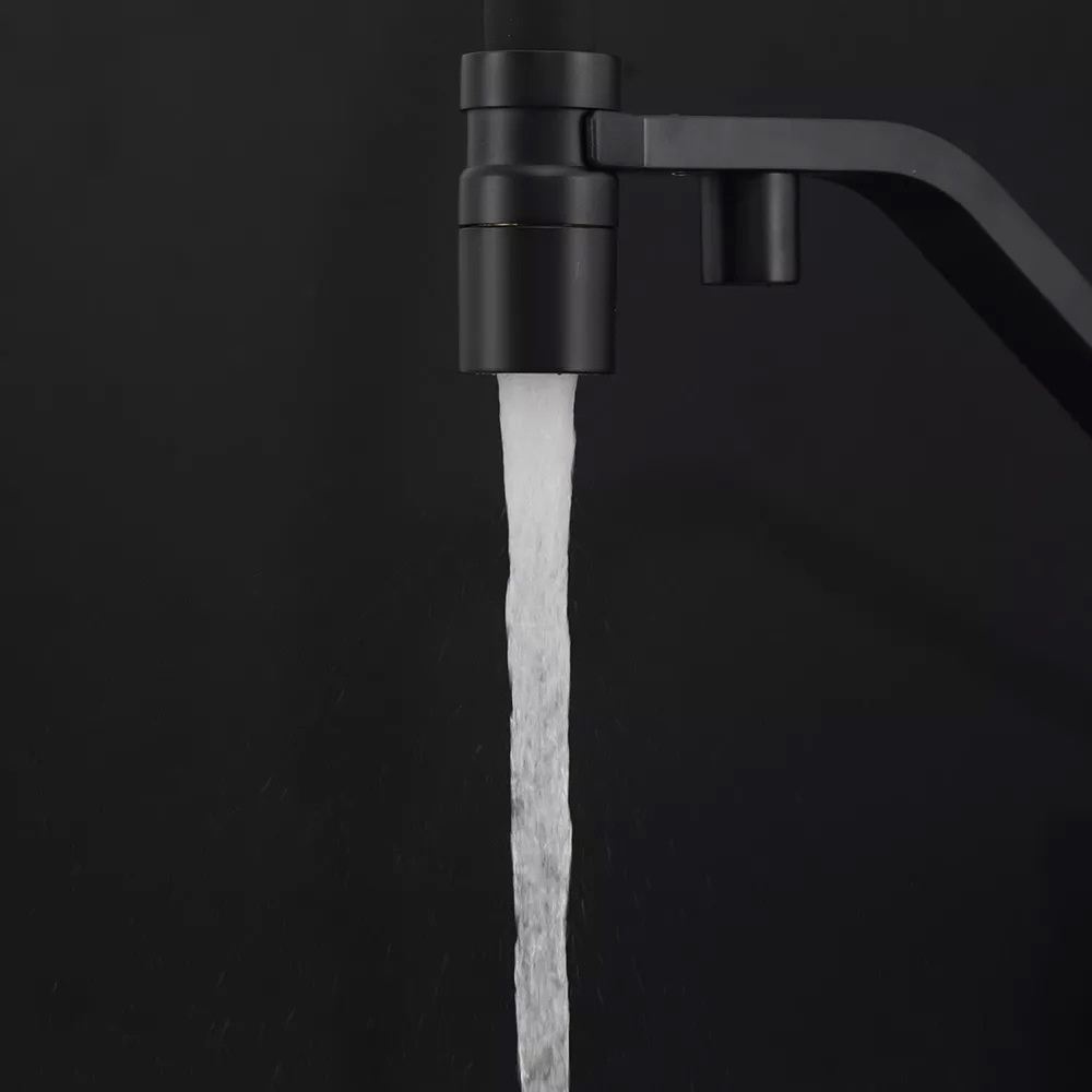 Cмеситель для кухни с краном для фильтрованной воды GAPPO черный латунь G4395-66