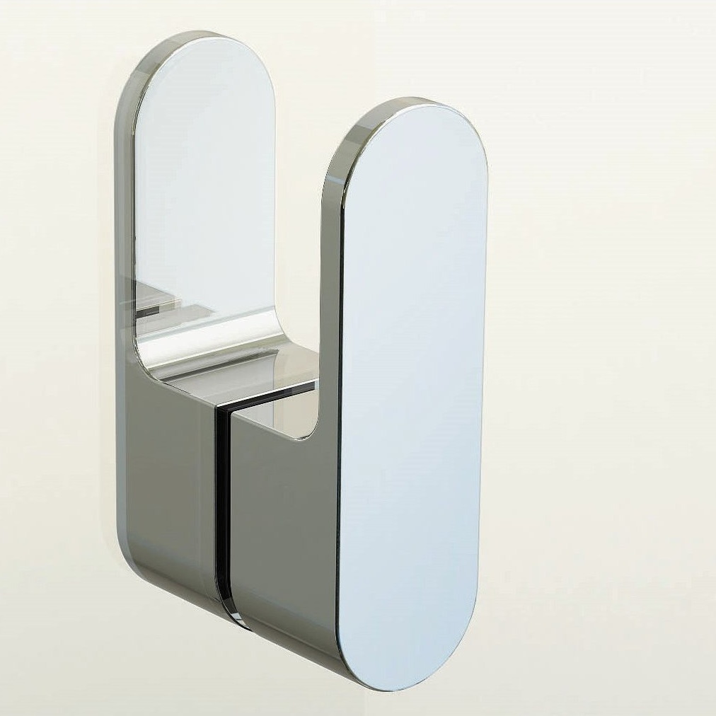Двері скляні для душової ніші універсальні розпашні двосекційні RAVAK CHROME CSD2-100 195x100см прозоре скло 6мм профіль хром 0QVACC00Z1