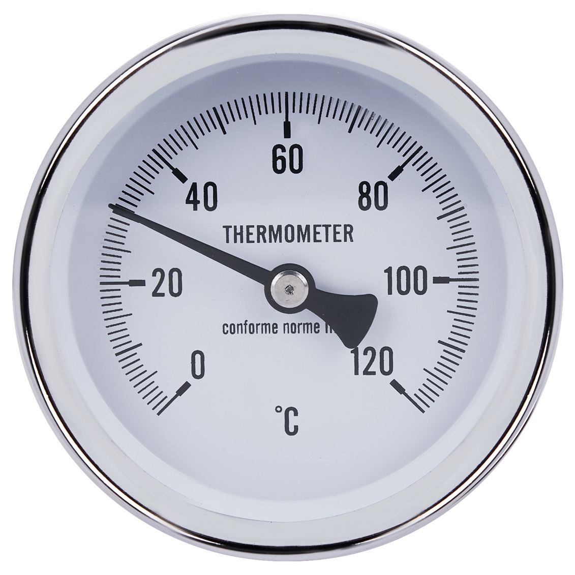 Термометр занурювальний SANDIPLUS 120°C із заднім підключенням 1/2" корпус Ø63 мм SD17450MM