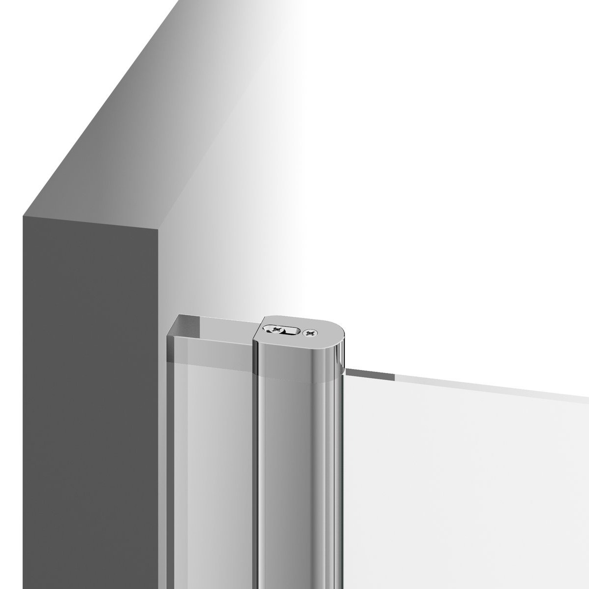 Дверь стеклянная для душевой ниши универсальная распашная двухсекционная RAVAK CHROME CSD2-100 195x100см прозрачное стекло 6мм профиль хром 0QVACC00Z1