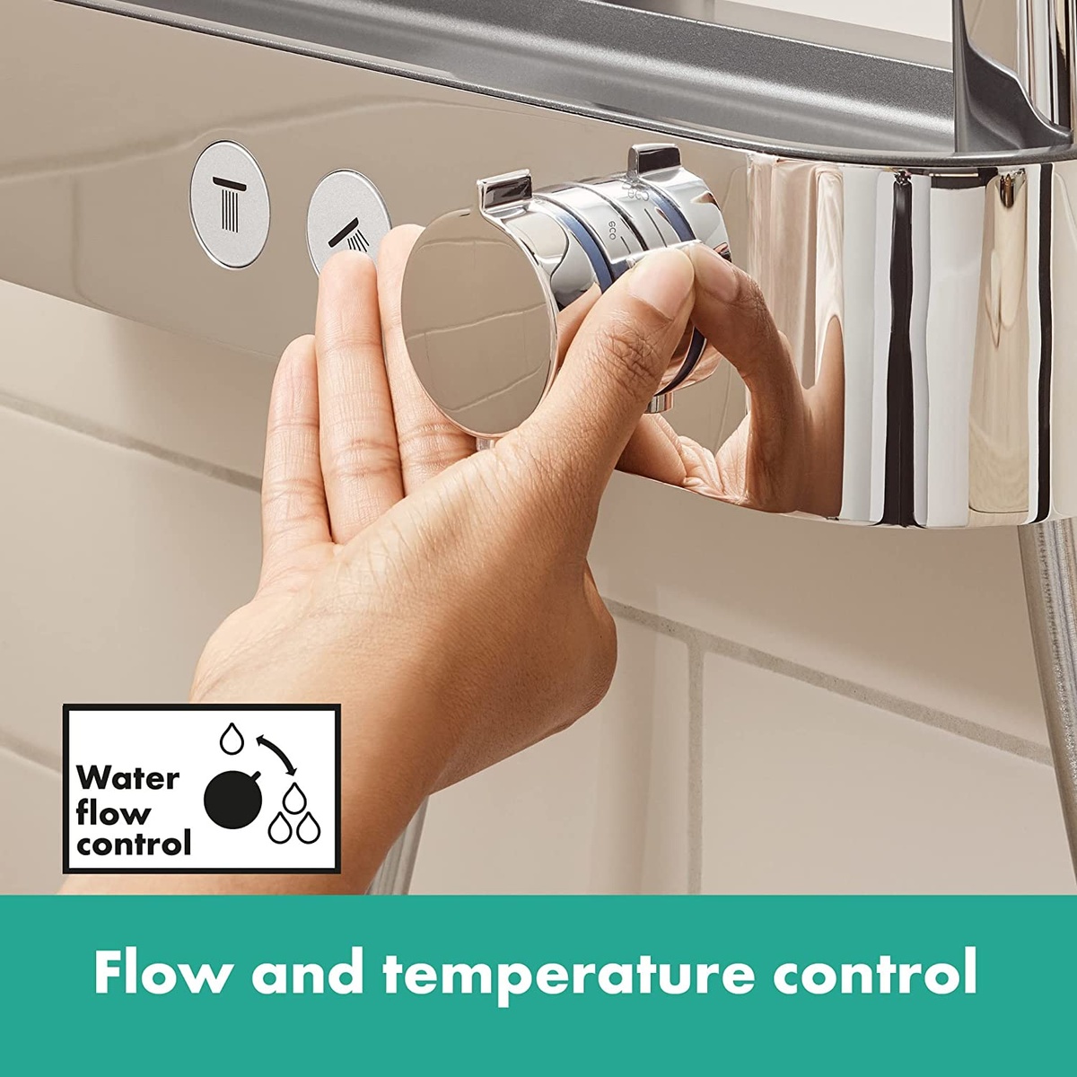 Змішувач для ванної термостатичний HANSGROHE ShowerTablet Select хром латунь 24340000