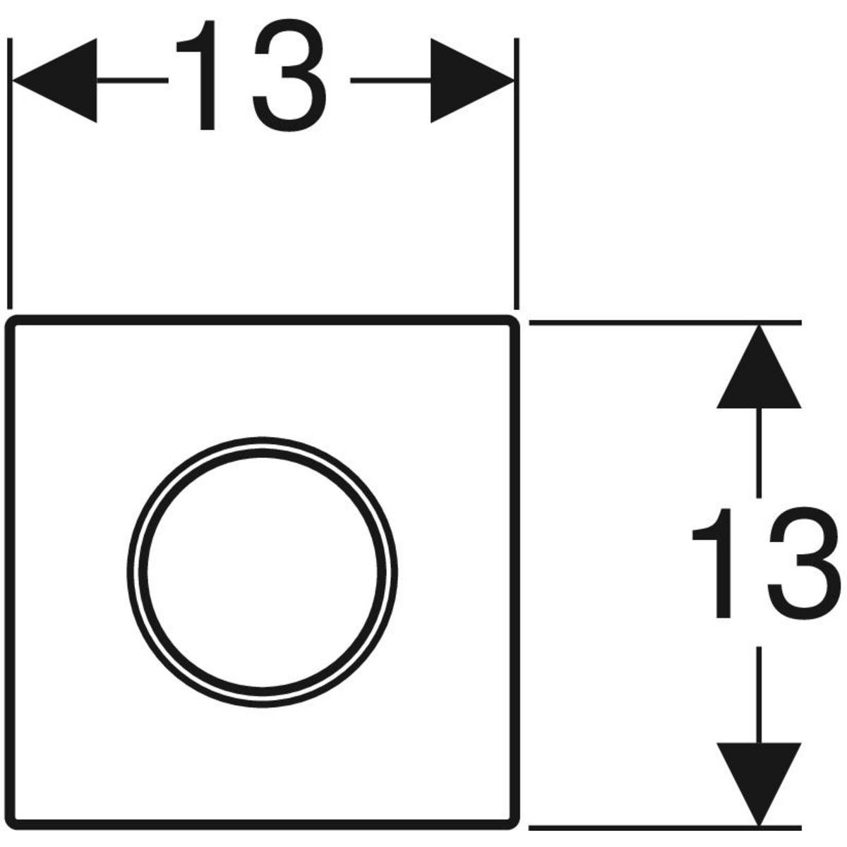 Кнопка слива для писсуара GEBERIT Sigma10 пластиковая пневматическая одинарная глянцевая белая 116.015.KJ.1