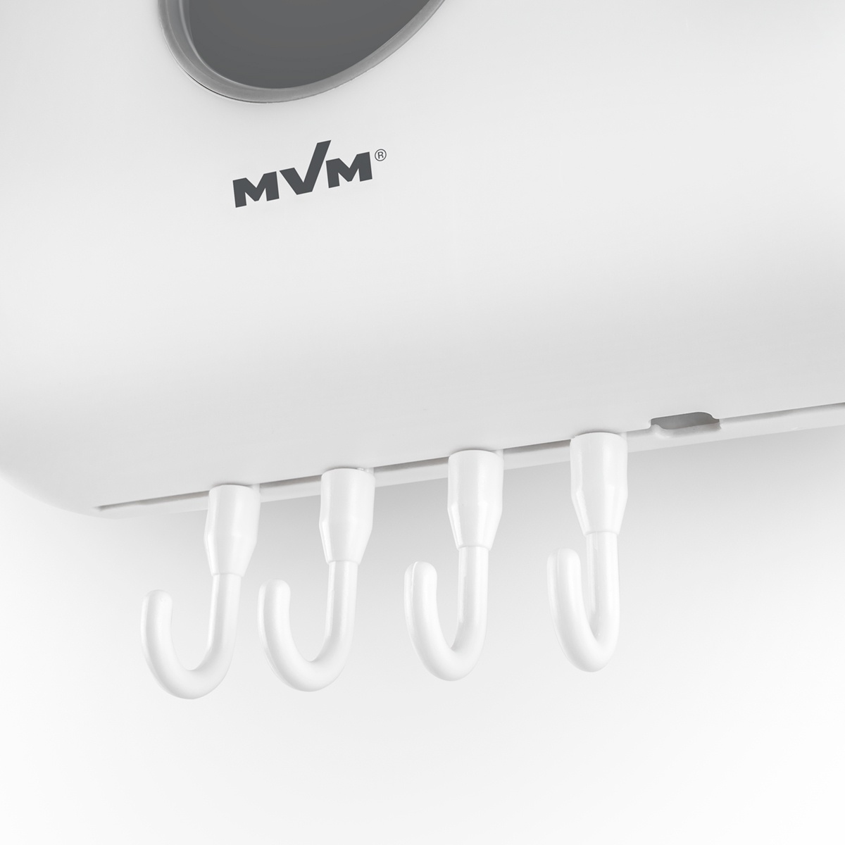 Тримач універсальний у кухню/ванну MVM округлий пластиковий сірий KP-10 white/gray