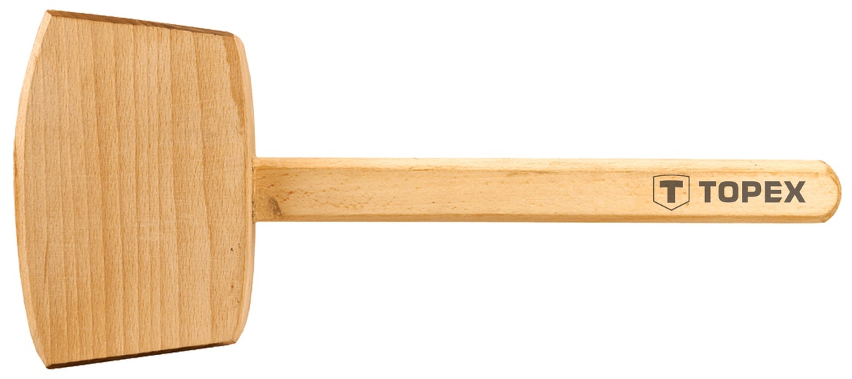 Киянка деревянная TOPEX, 500г, рукоятка деревянная