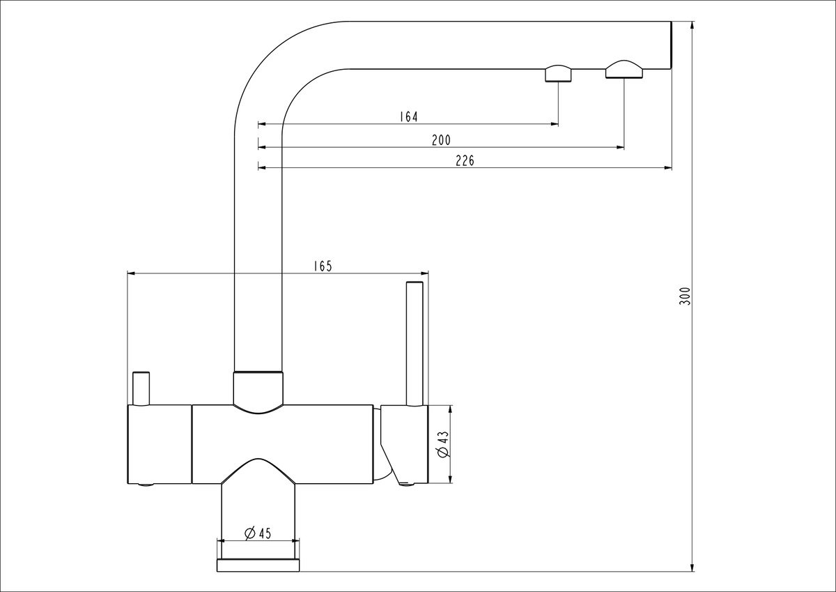 Змішувач на кухню із краном для фільтрованої води GAPPO чорний латунь G43752-21