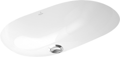 Раковина врезная в ванную под столешницу 600мм x 350мм VILLEROY&BOCH O.NOVO белый овальная 41626001