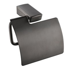 Держатель туалетной бумаги с крышкой IMPRESE GRAFIKY черный металл ZMK041807220