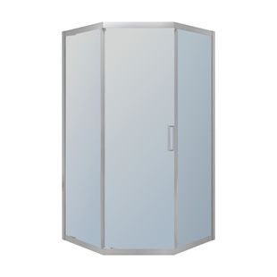 Кабина для душа IMPRESE пятиугольная без поддона SCALA 100x100x195см тонированный витраж 6 мм профиль сатин s09806051GR