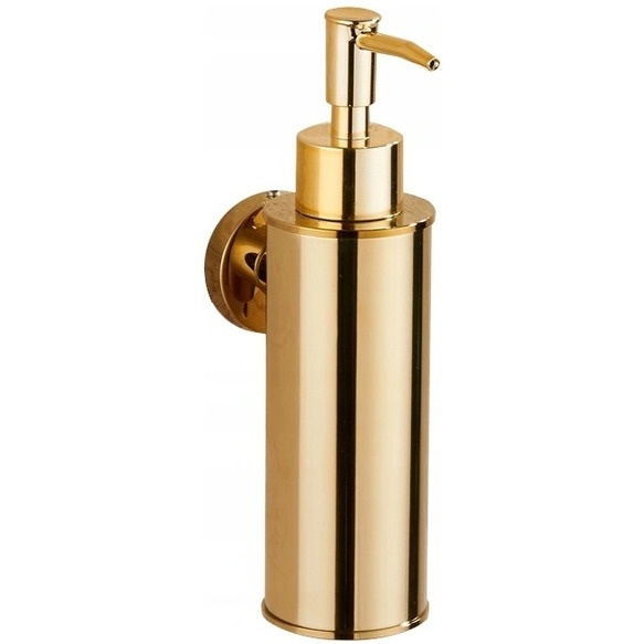 Дозатор для жидкого мыла MEXEN ALL настенный на 180мл округлый из нержавеющей стали золото MEX-70622-50