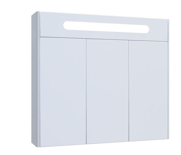Шкафчик подвесной с зеркалом в ванную AQUARIUS POLA 90x80x17.5см c подсветкой белый AQ-U1112482596