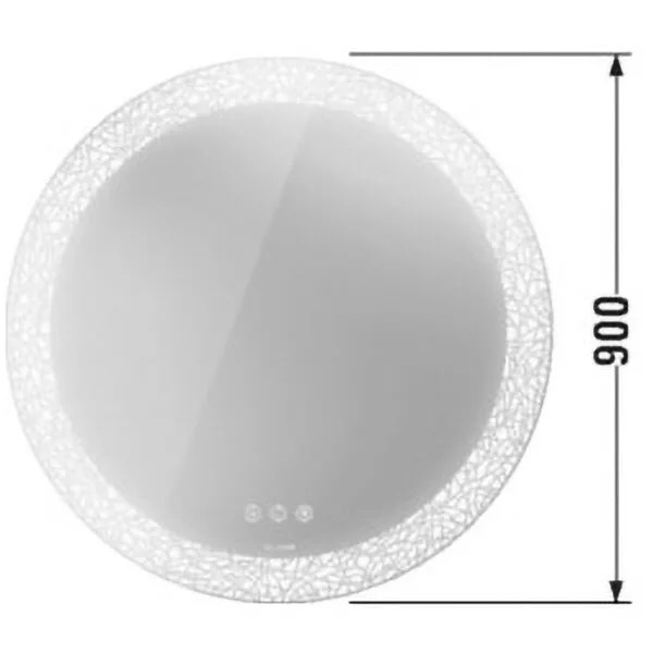 Дзеркало у ванну DURAVIT Happy D.2 Plus 90x90см із підсвіткою сенсорне увімкнення антизапотівання кругле HP7486S0000