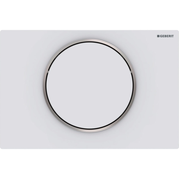 Кнопка слива для инсталляции GEBERIT Sigma10 нержавеющая сталь одинарная матовая белая 115.758.JT.5