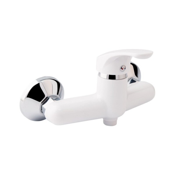 Змішувач для душової однозахватний BRINEX 36W білий пластик без душового набору BRIN36W010