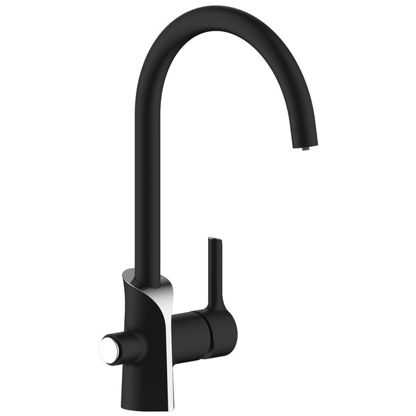 Змішувач для кухні із краном для фільтрованої води GAPPO чорний/хром латунь G4303-6