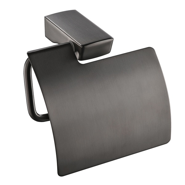 Тримач туалетного паперу із кришкою IMPRESE GRAFIKY чорний метал ZMK041807220