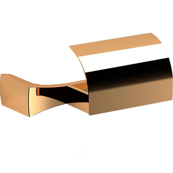 Держатель для туалетной бумаги с крышкой SONIA S7 138425 прямоугольный металлический золото