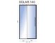 Двері скляні для душової ніші універсальні розсувні двосекційні REA SOLAR 195x140см прозоре скло 6мм профіль чорний REA-K6359 2 з 3