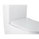 Унітаз-компакт підлоговий безобідковий білий Q-TAP Stork кришка мікроліфт випуск в стіну QT15222179W 4 з 8
