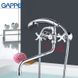 Змішувач для ванної двовентильний із довгим виливом GAPPO Pollmn хром латунь G2243 3 з 10