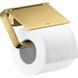 Держатель для туалетной бумаги с крышкой HANSGROHE AXOR Universal прямоугольный металлический золото 42836990 1 из 2