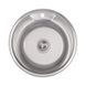 Раковина на кухню металлическая круглая LIDZ 490мм x 490мм глянцевая 0.6мм с сифоном LIDZ490A06POL 1 из 2