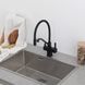 Змішувач для кухні із краном для фільтрованої води GAPPO чорний латунь G4395-66 7 з 7