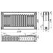 Стальной панельный радиатор отопления KALITE 300x1100 мм боковое подключение класс 22 000024139 2 из 4
