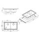 Кухонная мойка металлическая прямоугольная APELL 500мм x 860мм матовая 0.6мм на две чаши с сифоном TO862IBC 2 из 2