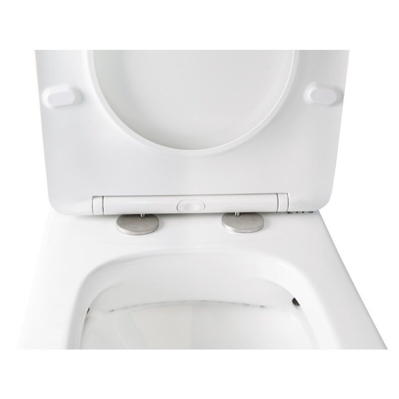 Унитаз-компакт напольный безободковый белый Q-TAP Stork сиденье микролифт выпуск в стену QT15222179W